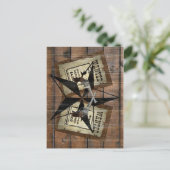 Rustic Texas Star Westerne dubbele gezochte pistol Briefkaart (Staand voorkant)