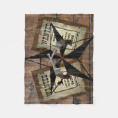 Rustic Texas Star Westerne dubbele gezochte pistol Fleece Deken (Voorkant)