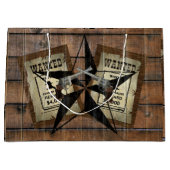 Rustic Texas Star Westerne dubbele gezochte pistol Groot Cadeauzakje (Voorkant)