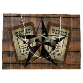 Rustic Texas Star Westerne dubbele gezochte pistol Groot Cadeauzakje (Achterkant)