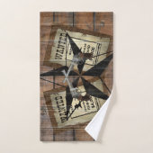 Rustic Texas Star Westerne dubbele gezochte pistol Handdoek (Handdoek)