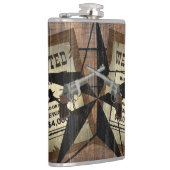 Rustic Texas Star Westerne dubbele gezochte pistol Heupfles (Rechts)