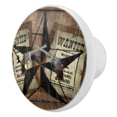 Rustic Texas Star Westerne dubbele gezochte pistol Keramische Knop (Rechts)