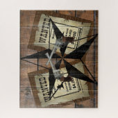 Rustic Texas Star Westerne dubbele gezochte pistol Legpuzzel (Verticaal)