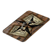 Rustic Texas Star Westerne dubbele gezochte pistol Magneet (Linkerzijde)
