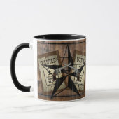 Rustic Texas Star Westerne dubbele gezochte pistol Mok (Links)