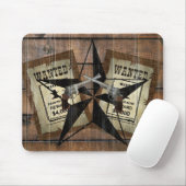Rustic Texas Star Westerne dubbele gezochte pistol Muismat (Met muis)