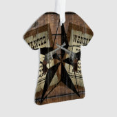 Rustic Texas Star Westerne dubbele gezochte pistol Ornament (voorkant)