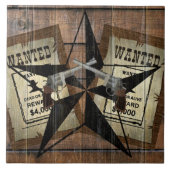 Rustic Texas Star Westerne dubbele gezochte pistol Tegeltje (Voorkant)