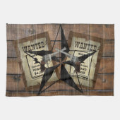 Rustic Texas Star Westerne dubbele gezochte pistol Theedoek (Horizontaal)