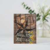 Rustic Texas Star Westerne Pistol Cowboy Boots Briefkaart (Staand voorkant)