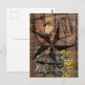 Rustic Texas Star Westerne Pistol Cowboy Boots Briefkaart (Voorkant / Achterkant)
