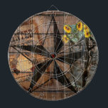 Rustic Texas Star Westerne Pistol Cowboy Boots Dartbord<br><div class="desc">Rustic Texas Star</div>