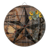 Rustic Texas Star Westerne Pistol Cowboy Boots Dartbord (Voorkant)