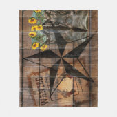 Rustic Texas Star Westerne Pistol Cowboy Boots Fleece Deken (Voorkant)