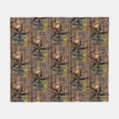 Rustic Texas Star Westerne Pistol Cowboy Boots Fleece Deken (Voorkant (Horizontaal))