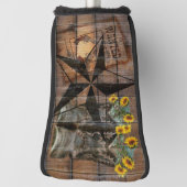 Rustic Texas Star Westerne Pistol Cowboy Boots Golfheadcover (Draai 90)