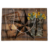 Rustic Texas Star Westerne Pistol Cowboy Boots Groot Cadeauzakje (Voorkant)