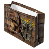 Rustic Texas Star Westerne Pistol Cowboy Boots Groot Cadeauzakje (Voorkant Gekanteld)