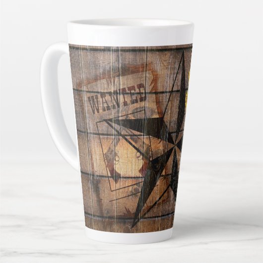 Rustic Texas Star Westerne Pistol Cowboy Boots Latte Mok (Linkerhoek)