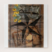 Rustic Texas Star Westerne Pistol Cowboy Boots Legpuzzel (Verticaal)