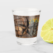 Rustic Texas Star Westerne Pistol Cowboy Boots Shot Glas (Voorkant)