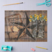 Rustic Texas Star Westerne Pistol Cowboy Boots Tissuepapier (Craft)