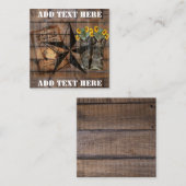 Rustic Texas Star Westerne Pistol Cowboy Boots Vierkante Visitekaartje (Voorkant / Achterkant)
