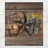 Rustic Texas Star Westerne Pistol Cowboy Boots Wijn Etiket (Enkel label)