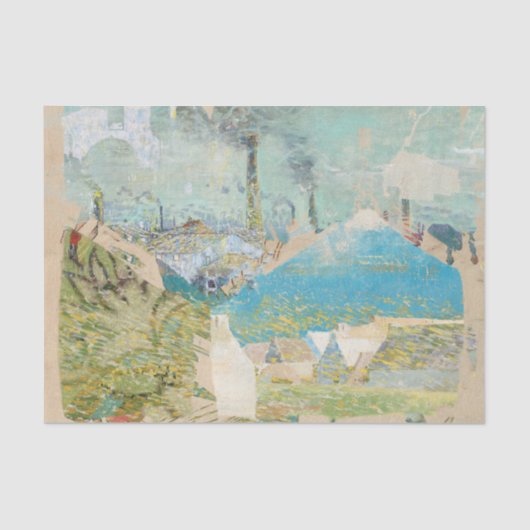 Rustic Texture Blue Mountain-ontkoppeling Tissuepapier