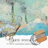  Rustic Texture Blue Mountain-ontkoppeling Tissuepapier