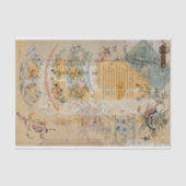 Rustic Texture Burlap Floral ontkoppeling Tissuepapier (Voorkant)