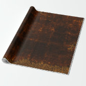 Rustic Texture donkerbruine ontkoppeling Cadeaupapier (Uitgerold)