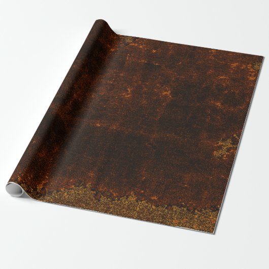 Rustic Texture  donkerbruine ontkoppeling Cadeaupapier (Uitgerold)
