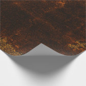 Rustic Texture  donkerbruine ontkoppeling Cadeaupapier (Hoek)
