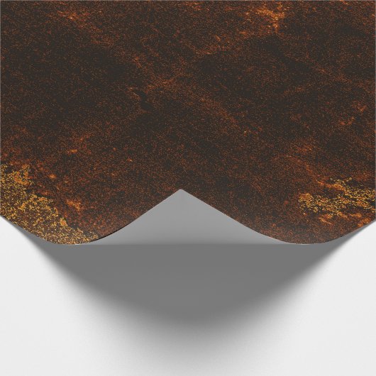Rustic Texture donkerbruine ontkoppeling Cadeaupapier (Hoek)