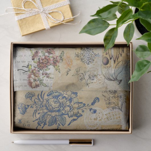  Rustic Texture Franse ontkoppeling Tissuepapier (Geschenk)