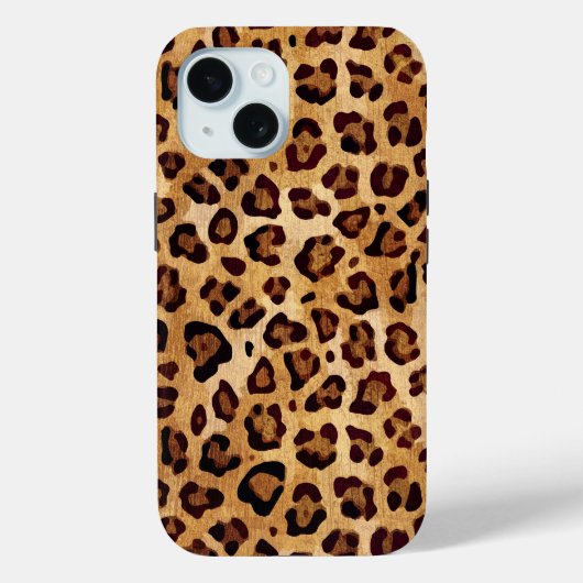 Rustic Texture Leopard Print Case-Mate iPhone Case (Achterkant)
