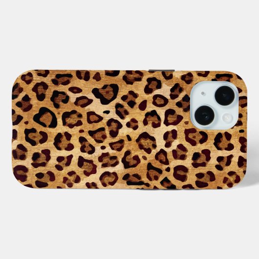 Rustic Texture Leopard Print Case-Mate iPhone Case (Achterkant (horizontaal))