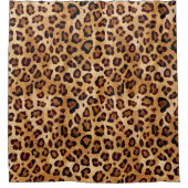 Rustic Texture Leopard Print Douchegordijn (Voorkant)