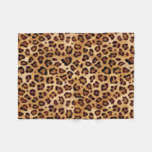 Rustic Texture Leopard Print Fleece Deken (Voorkant (Horizontaal))