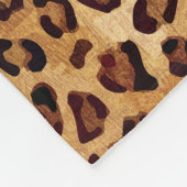 Rustic Texture Leopard Print Fleece Deken (Hoek)