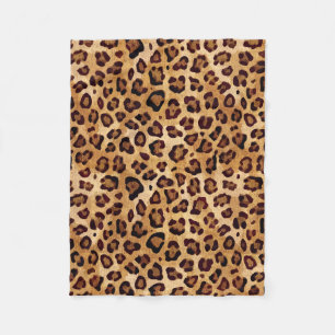 Rustic Texture Leopard Print Fleece Deken