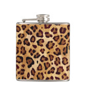 Rustic Texture Leopard Print Heupfles (Voorkant)