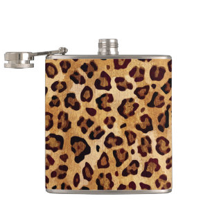 Rustic Texture Leopard Print Heupfles