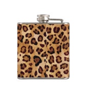 Rustic Texture Leopard Print Heupfles (Achterkant)