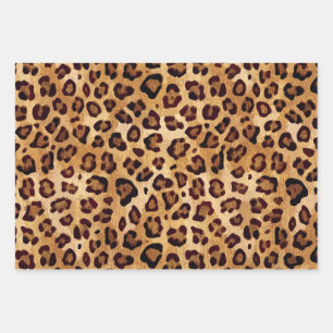 Rustic Texture Leopard Print Inpakpapier Vel
