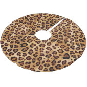 Rustic Texture Leopard Print Kerstboom Rok (Gekanteld)