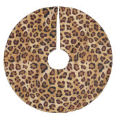 Rustic Texture Leopard Print Kerstboom Rok (Voorkant)
