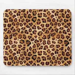 Rustic Texture Leopard Print Muismat